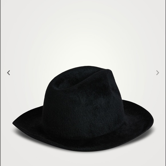 Current Season Ruslan Baginskiy Black Wool Fedora Hat, size M - Picture 4 of 7